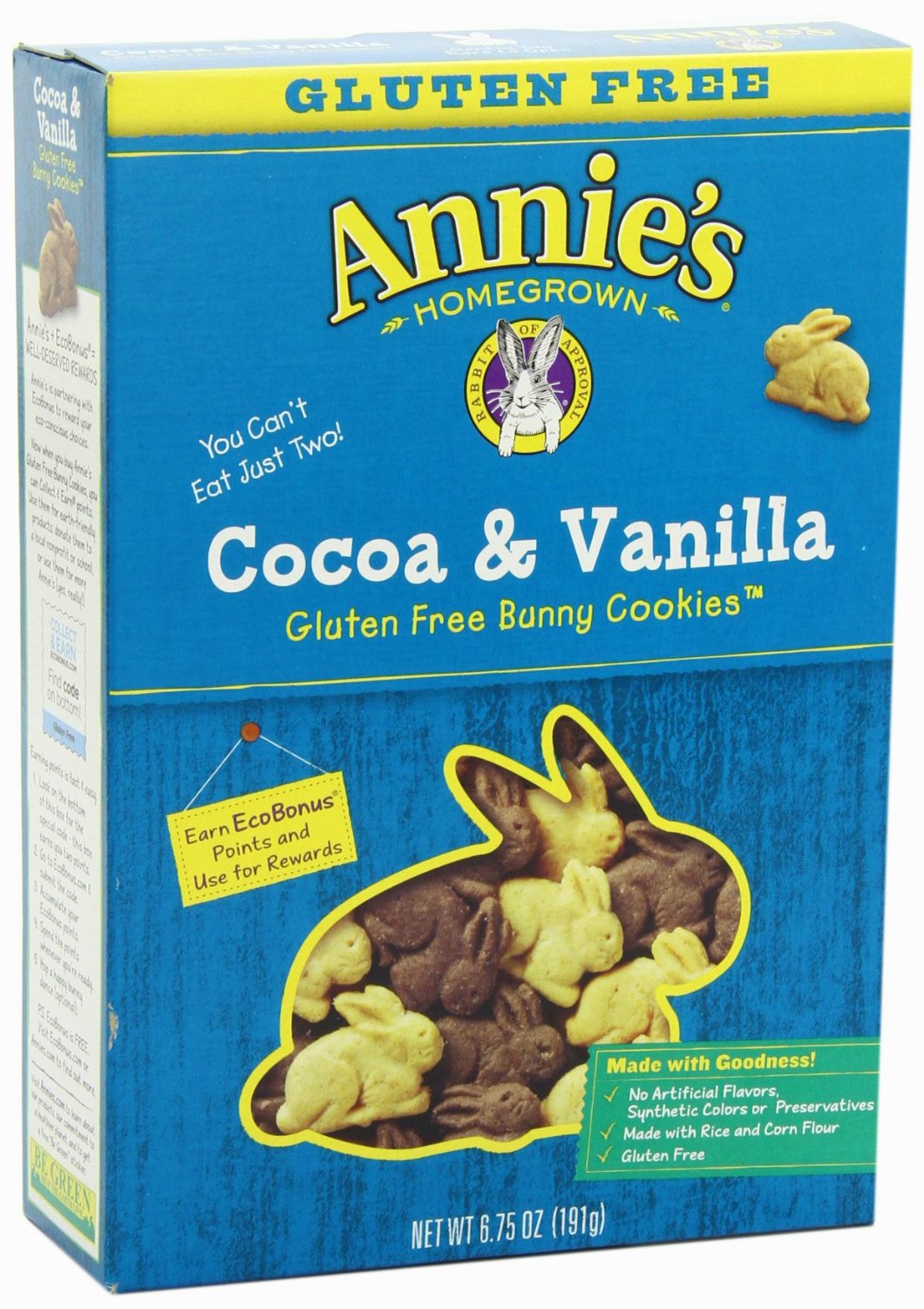 Annie's Homegrown Cocoa and Vanilla Bunny Cookies 9-Sep-14